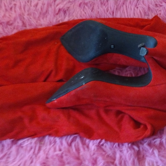 Inc Red Sock Over The Knee Boots - Picture 8 of 9